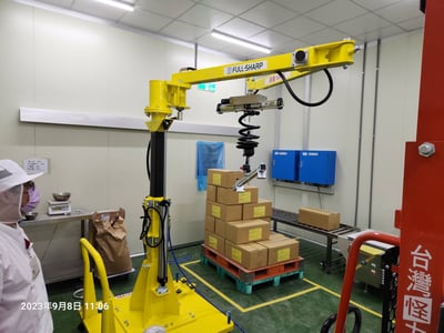 Cầu trục xoay ray nhôm và ANVER hút chân không thùng giấy - ảnh 25