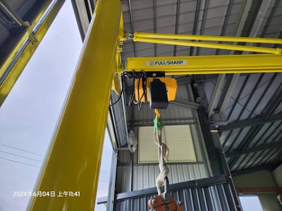 Cầu trục xoay thanh ray 500 kg treo pa lăng điện - ảnh 3