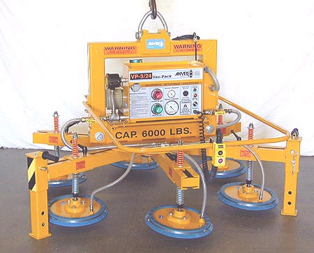 ANVER VP-3/24 + PA158-6-72SP-FP six pad electric powered vacuum lifter