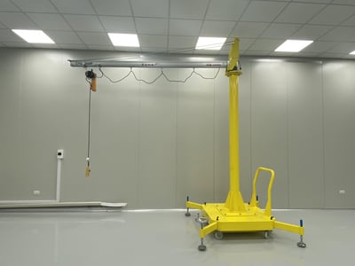 Mobile-Base Jib Crane with Push Handle and Electric Hoist - ảnh 7