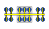 Crossarm and pad positions on 14-pad frame, diagram 5