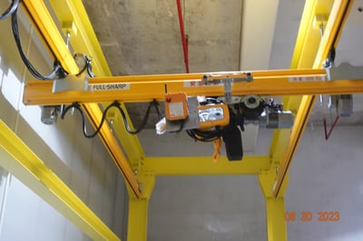 Thanh ray 500kg treo pa lăng điện kèm bộ khung kết cấu - ảnh 19