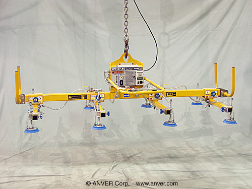 ANVER : lifting & handling metal sheet 10 ft x 6 ft (3.1 m x 1.8 m) up to 800 lbs (363 kg)