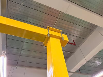 Bộ khung thanh ray nhôm 200kg nâng khuôn trong phòng lạnh, lắp ở lầu 2 nhà máy - ảnh 8