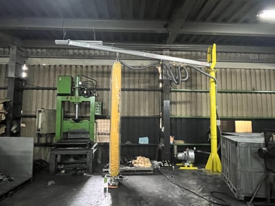 Aluminum Rail Jib Crane with ANVER Vacuum Tube Lifter for Bag Handling - ảnh 1