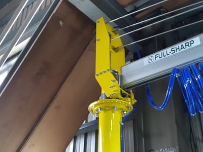 Cầu trục xoay khí nén với tool nam châm gạt tay - ảnh 5