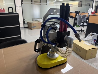 Cầu trục xoay air balancer, bơm ANVER hút bao và thùng giấy - ảnh 2