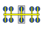 Crossarm and pad positions on 10-pad frame, diagram 5