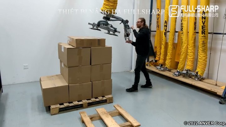 Thiết bị nâng hạ chân không hút thùng hàng carton, thùng giấy - Vacuum lifters