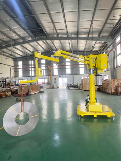 Tay nâng trợ lực khí nén nâng phôi vào máy phay tiện CNC - ảnh 29