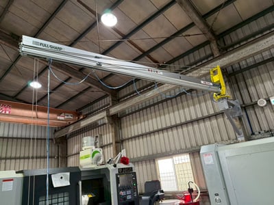 Cầu trục xoay khí nén bám cột đưa phôi vào máy CNC - ảnh 7