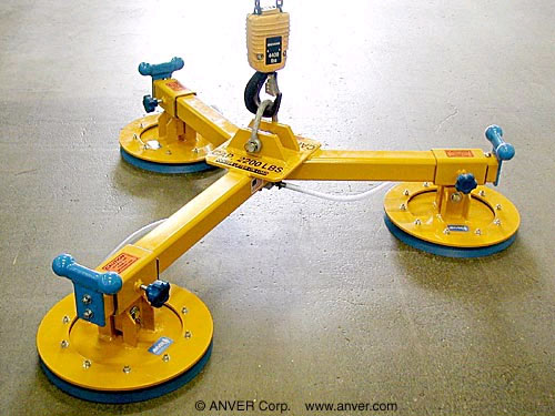 ANVER LB220M3-Y31: lifting & handling metal plate weighing up to 2200 lb (998 kg)