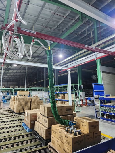 Bộ khung thanh ray 5T và ống hút chân không hút thùng giấy - ảnh 2