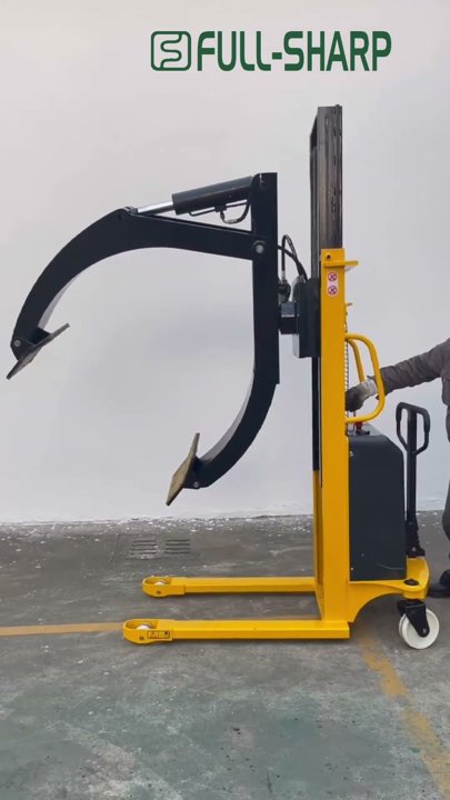 Xe nâng điện kẹp cuộn giấy, cuộn vật liệu