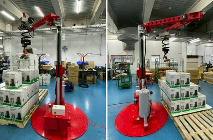 Cầu trục xoay khớp nối đế di động, Lifts All Basic hút thùng giấy