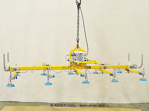 ANVER VPF-57-AC-L3P/6P + L50-M10-110-5/44 ten pad electric powered vacuum lifter