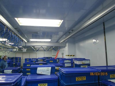 Cầu trục khí nén treo ray, tool móc khay nhựa cho phòng sạch - ảnh 4
