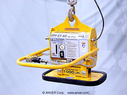 ANVER VPF-57-AC with FP120210G-A2B7: lifting and handling small slate blocks up to 1000 lb (454 kg)