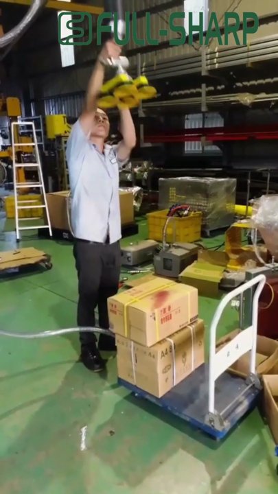 Thiết bị nâng hạ hút chân không thùng carton. Thiết bị nâng hạ thùng giấy.