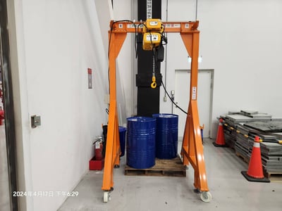 Cầu trục xoay 80 kg treo pa lăng điện, dạng cổng trục mini - ảnh 12