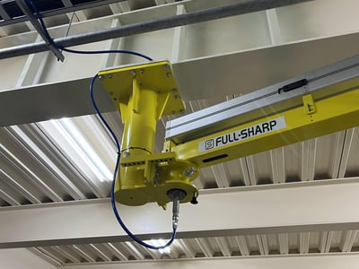 Cầu trục xoay khớp nối treo trần với tool nâng thùng carton - ảnh 4