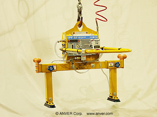 ANVER VPF-57/20-AIR with 76400144: lifting & handling steel assemblies 5 ft x 3 ft (1.5 m x 0.9 m) up to 250 lbs (113 kg)