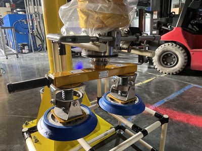 Overhead Aluminum Rail Jib Crane with Anver Vacuum Lifter for Rubber Blocks - ảnh 17