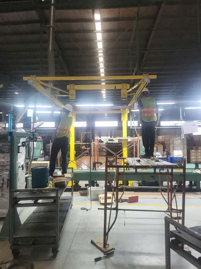 Bộ khung thanh ray 5T treo air balancer 200 kg gắp motor xe - ảnh 3