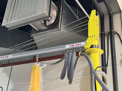Overhead Aluminum Rail Jib Crane with Anver Vacuum Lifter for Rubber Blocks - ảnh 11