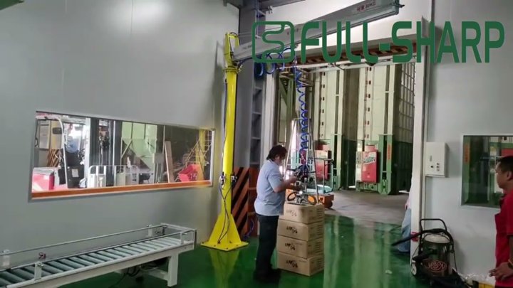 Cầu trục xoay khí nén & Thiết bị nâng hạ hút chân không thùng giấy
