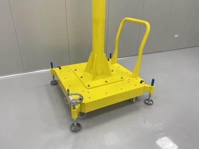 Mobile-Base Jib Crane with Push Handle and Electric Hoist - ảnh 2