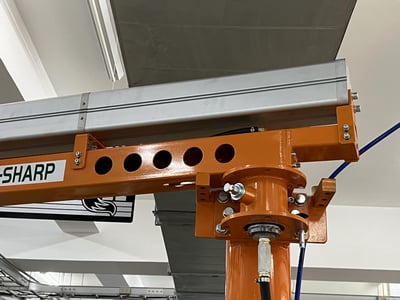 Articulating Jib Crane with Horizontal Pneumatic Hoist for Carton Box Lifting - ảnh 19
