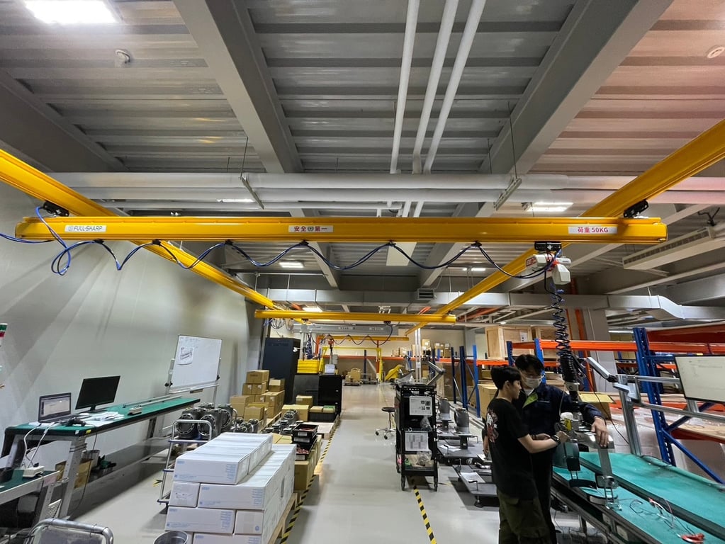 Thanh ray 500 kg treo tool và pa lăng KITO kéo tay