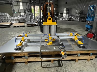Cầu trục xoay 500kg treo mặt hút chân không dùng cơ - ảnh 10