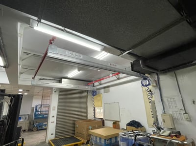 Thanh ray 5T treo cầu trục khí nén, tool kẹp và mặt hút thùng giấy - ảnh 19