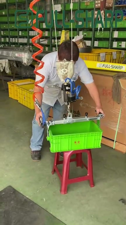 Dụng cụ nâng hạ khí nén kẹp khay hàng nhựa