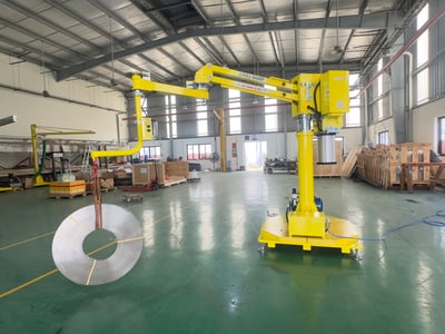 Tay nâng trợ lực khí nén nâng phôi vào máy phay tiện CNC - ảnh 22