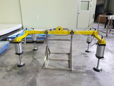 Mặt hút chân không xi lanh khí nén nâng tấm kim loại tải 400 kg - ảnh 1