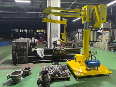 Tay nâng trợ lực khí nén nâng phôi vào máy phay tiện CNC - ảnh 11