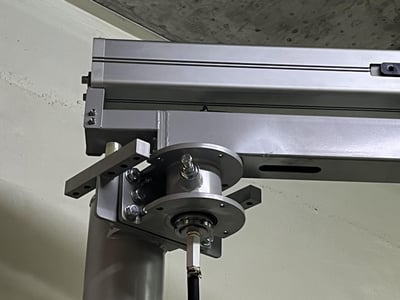 Cầu trục xoay khớp nối palăng khí nén dạng nằm hút thùng giấy - ảnh 6