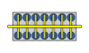 Crossarm and pad positions on 14-pad frame, diagram 3