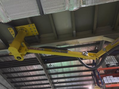 Cầu trục xoay khớp nối treo trần với thiết bị chân không ANVER hút bao - ảnh 2