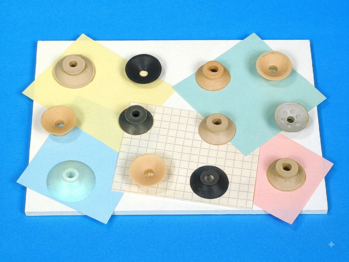Flange mount suction cups for thin foil