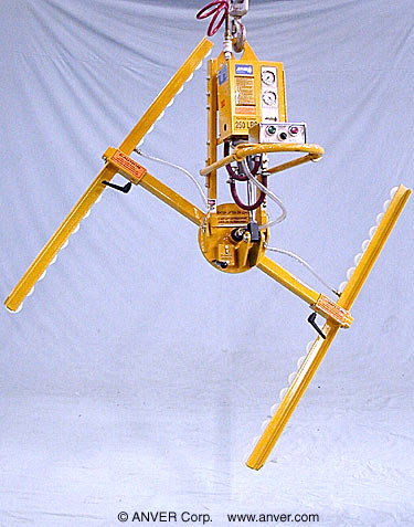 ANVER ATL25M35-48-2/53MROT custom air powered lifter, 34 cups with powered tilt and manual rotate