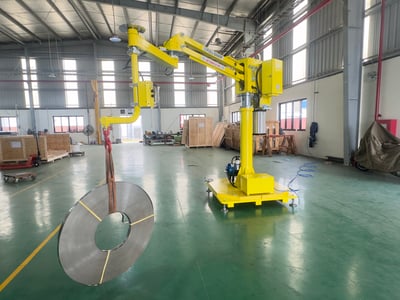 Tay nâng trợ lực khí nén nâng phôi vào máy phay tiện CNC - ảnh 27