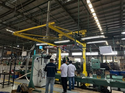 Bộ khung thanh ray 5T treo air balancer 200 kg gắp motor xe - ảnh 22