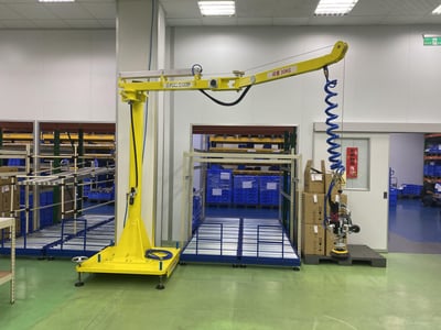 Articulating Jib Crane with Vacuum Lifting Pad for Carton Boxes - ảnh 1