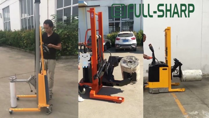Các loại xe nâng điện nâng cuộn vật liệu. Thiết bị nâng cuộn nguyên liệu.