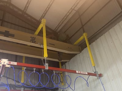Thanh ray 5T tải 200 kg treo trần và pa lăng khí nén ENDO - ảnh 2