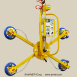 ANVER AV50M4-48X28MR (83000256), thiết bị nâng chân không kẹp đứng chạy khí nén, có xoay tay